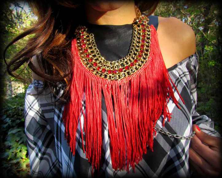 vestido-dress-mary paz metallic sandals-frindges necklace-moda mujer-estilo-fashion-style-angie-angienewlook-angie reyn-color blocking-collar de flecos y cristales-missnewlook