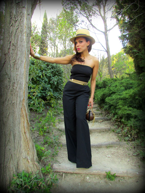 JUMPSUIT-enterizo-mono-negro-palabra-de-honor-denny-rose-jumpsuit-sombrero-panama-hat-cinturon-oscar-de-la-renta-bolso-coco-angienewlook-angie-reyn-bolso-de-bali
