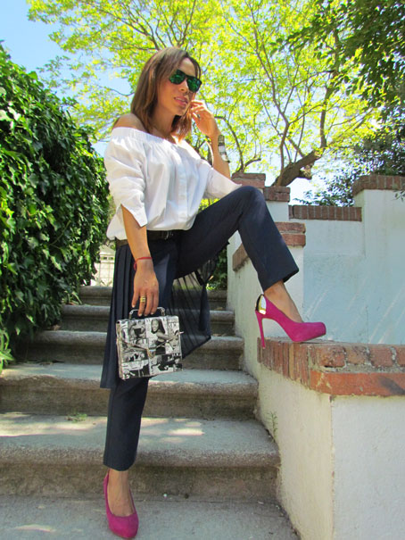 JUMPSUIT-enterizo-mono-negro-palabra-de-honor-denny-rose-jumpsuit-sombrero-panama-hat-cinturon-oscar-de-la-renta-bolso-coco-angienewlook-angie-reyn-camisa-blanca-gafas-espejadas