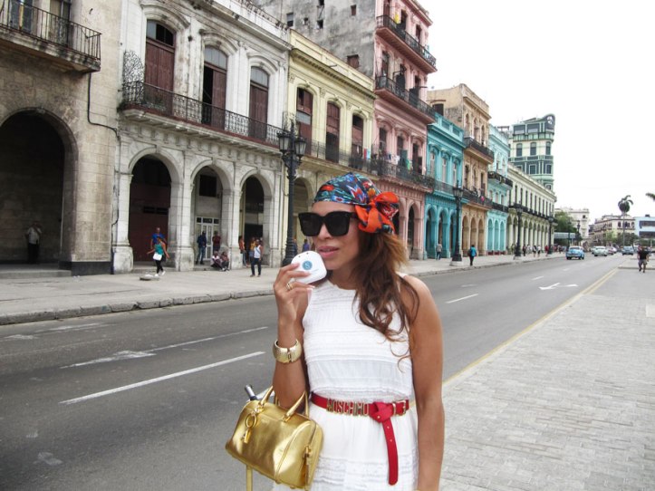 smile brilliant, moschino belt-yves saint laurent bag-celine sunglasses-white long dress