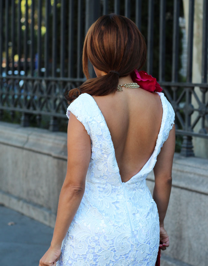 vestido de lujo-luxurious dress-v neck