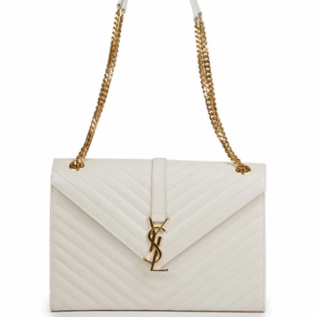 saint laurent white chain bag