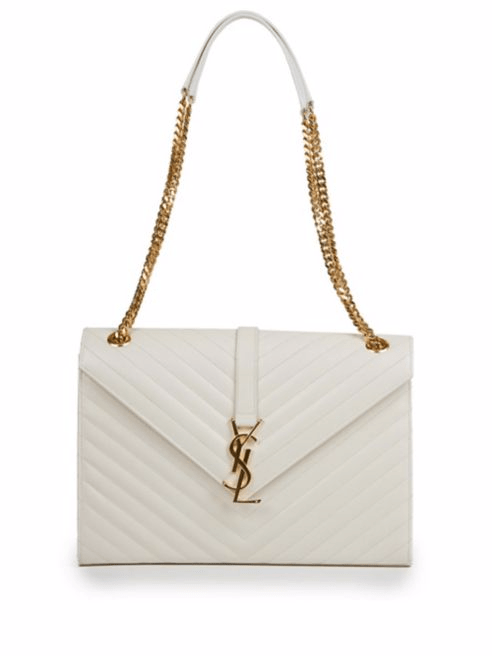 saint laurent white chain bag