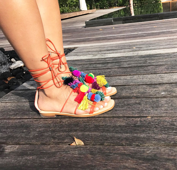 sandalias con pompones de zara, zara pompon sandals, summer style
