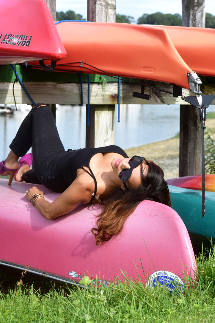 cuffs, bangles, big glasses, statement glass