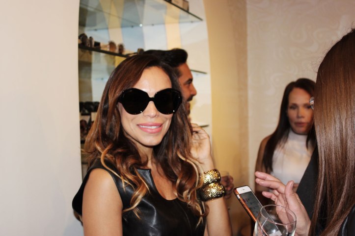 leather dress, angienewlook, black shades