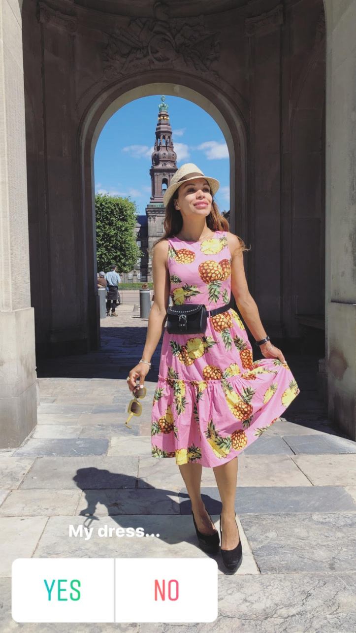 pineapple print dress